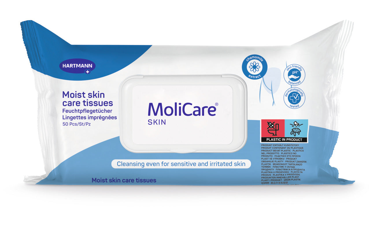 MoliCare Skin Moist Skin Care Tissues 50 Pack