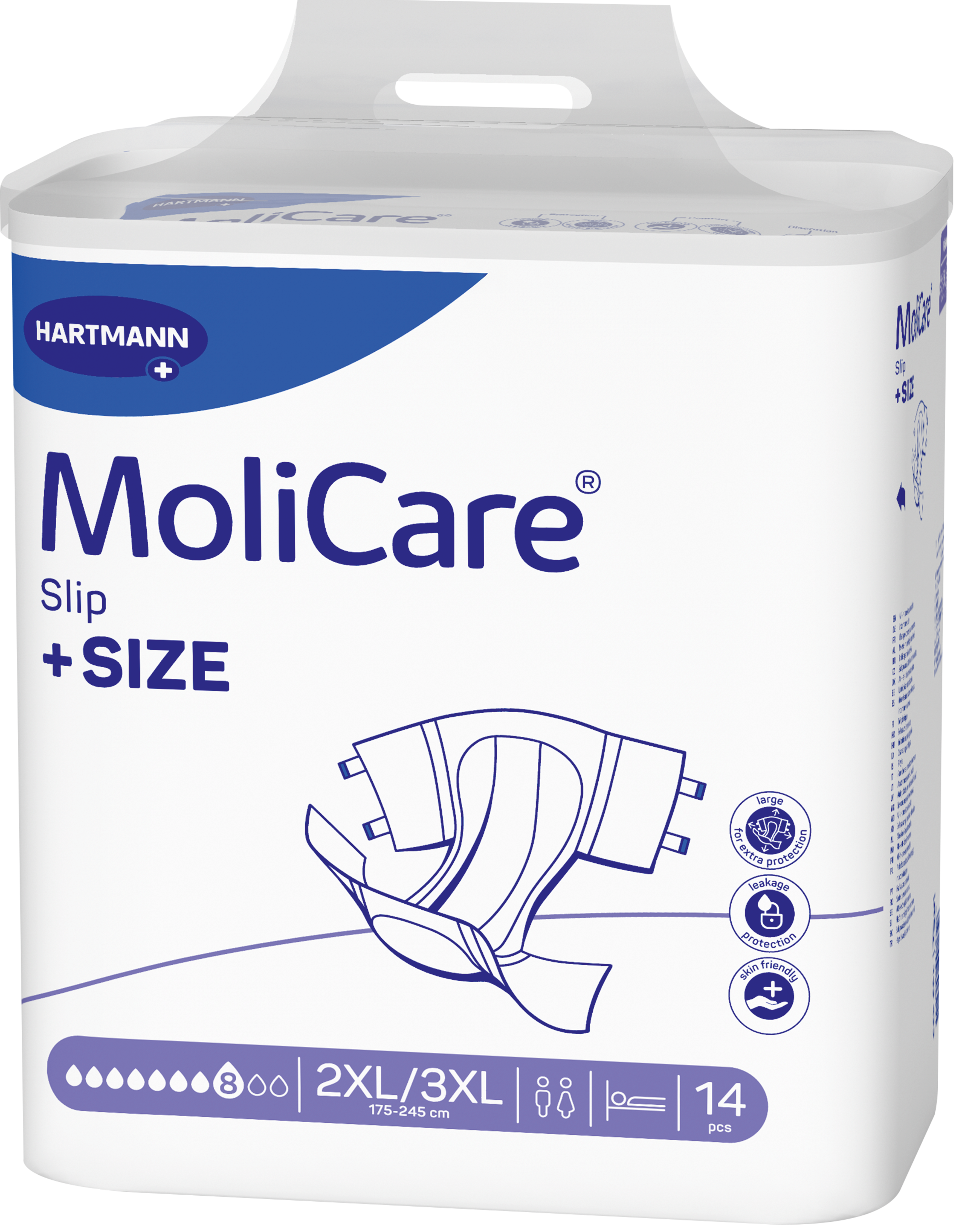 MoliCare Slip +SIZE 8D 2/3XL 14 Pack