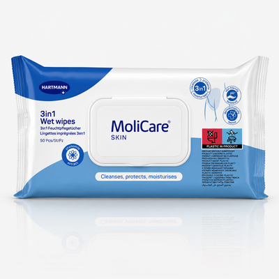 MoliCare Skin 3-in-1 Wet Wipes 50 pack
