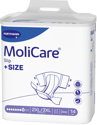MoliCare Slip +SIZE 8D 2/3XL 14 Pack
